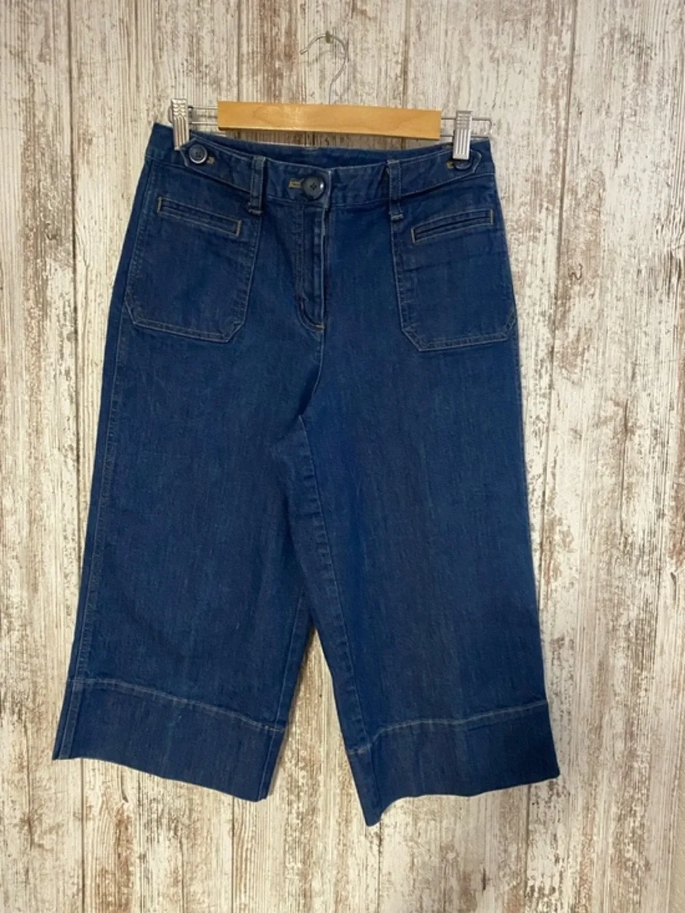Talbots Women's Blue Denim Stretch Capri Jeans